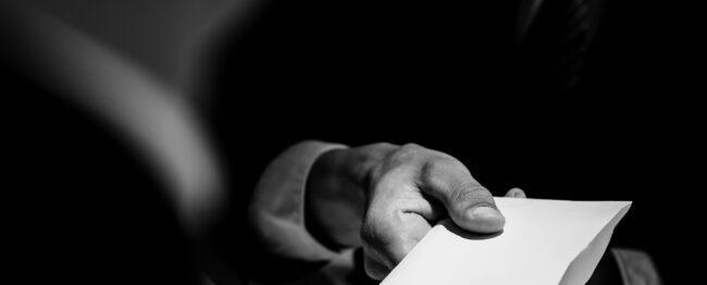 Picture-of-a-businessmans-hand-holding-money-to-give-a-bribe
