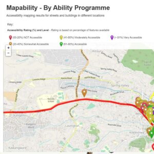 A screenshot of the Mapability application